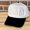 Monochromatic Hockey Trucker Hat | Embroidered Hockey Sticks Side Detail | Neutral Game Day Hat | Adjustable Snapback