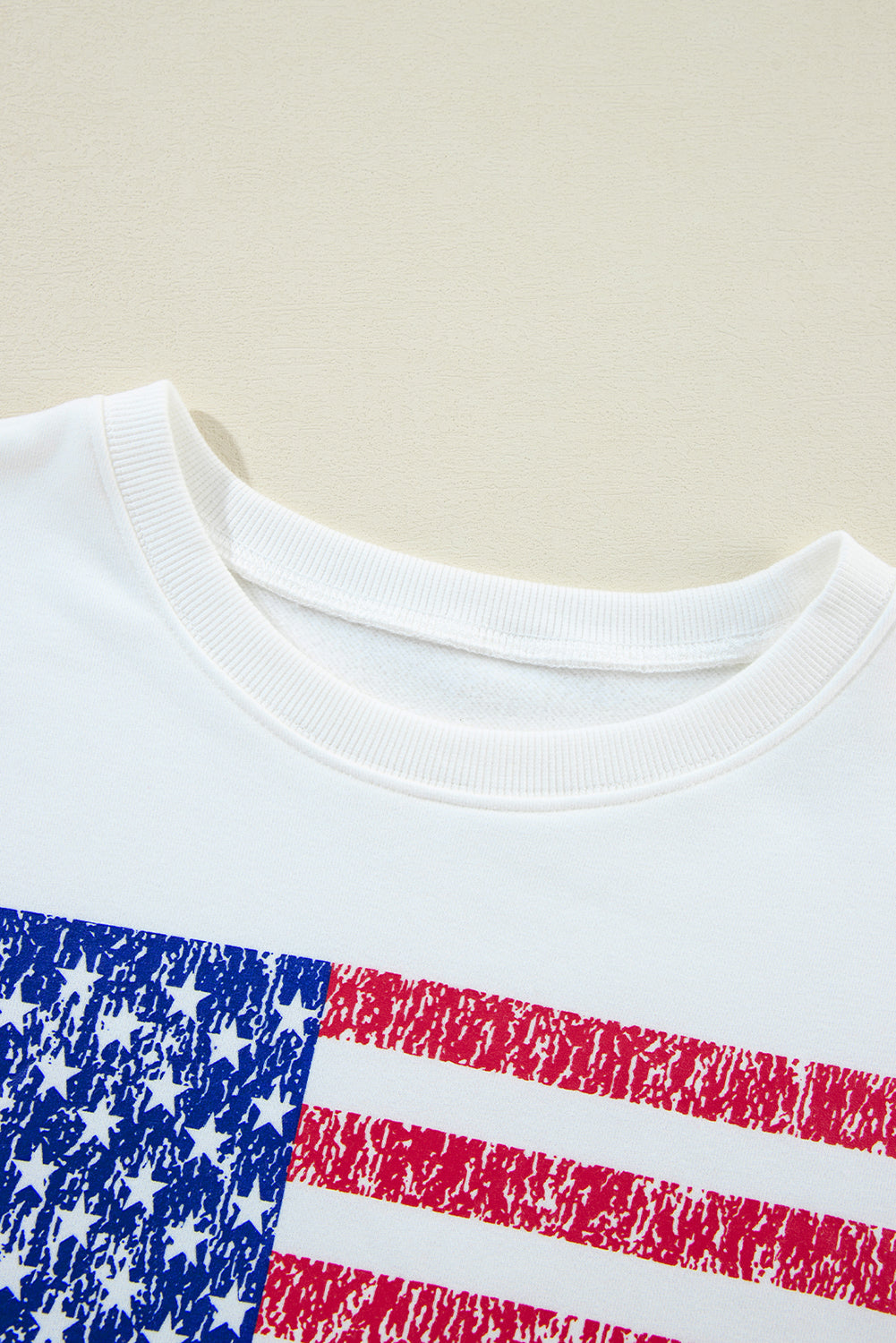 USA Flag Drop Shoulder Graphic Sweatshirt