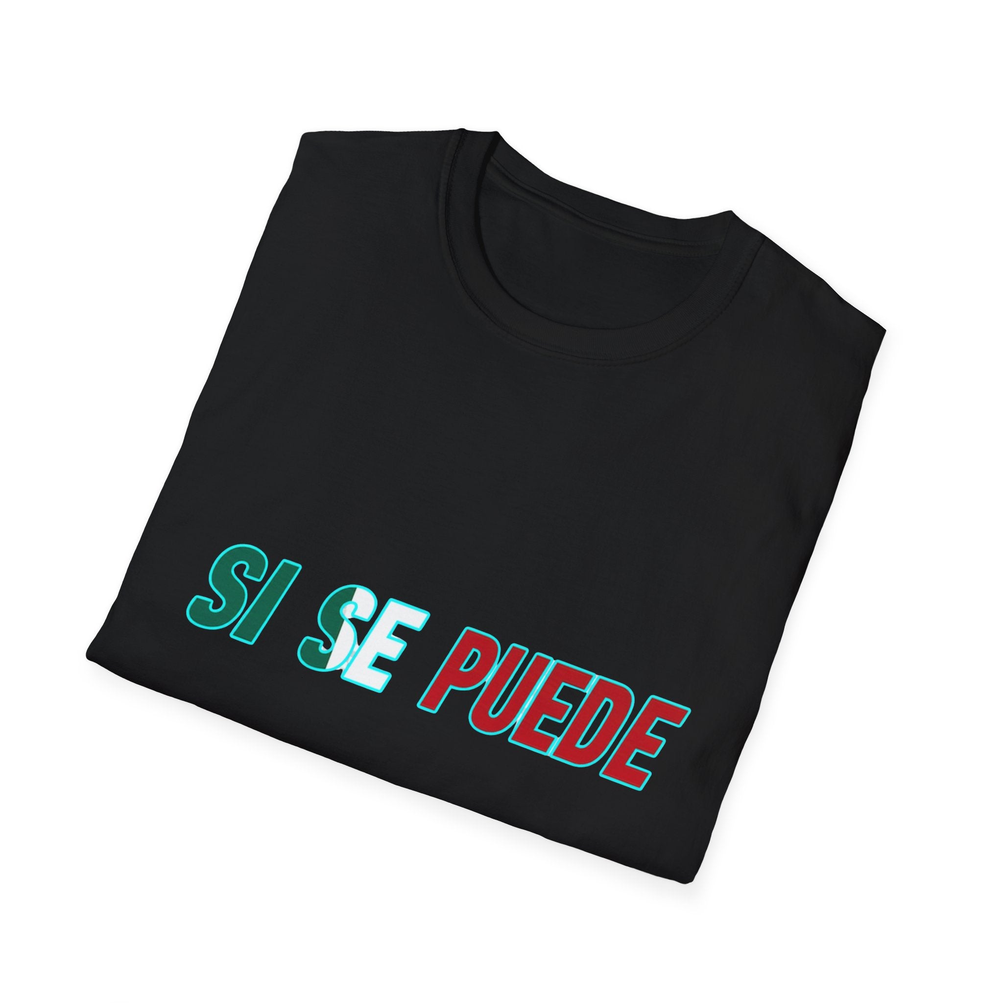 Si Se Puede T-Shirt | Spanish Empowerment Phrase, Green & Red Text