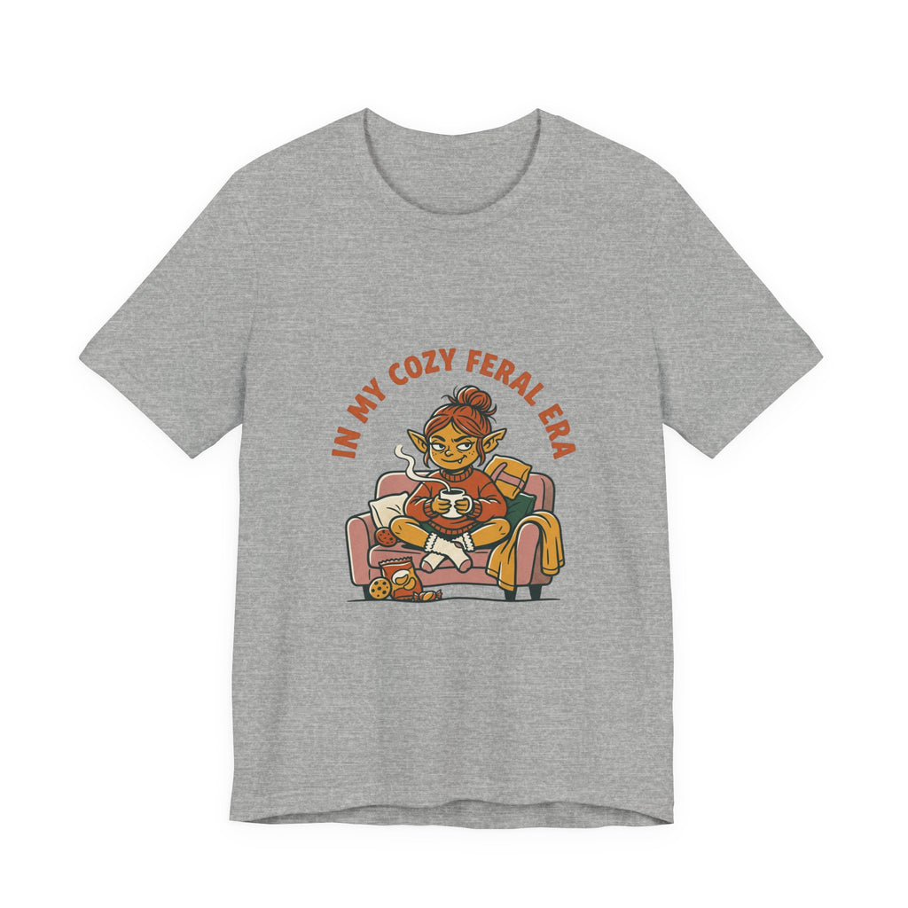 Cozy Feral Era Tee | raccoon cat opossum vintage mascot, chaotic-cute introvert