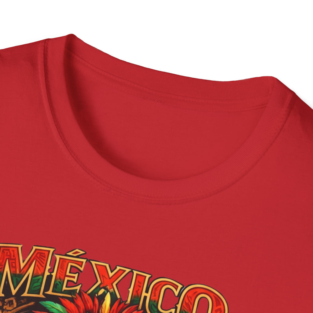 Mexico Aztec Warrior T-Shirt | Mesoamerican Pyramid Illustration