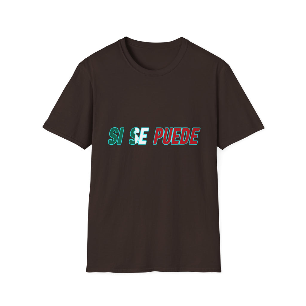 Si Se Puede T-Shirt | Spanish Empowerment Phrase, Green & Red Text