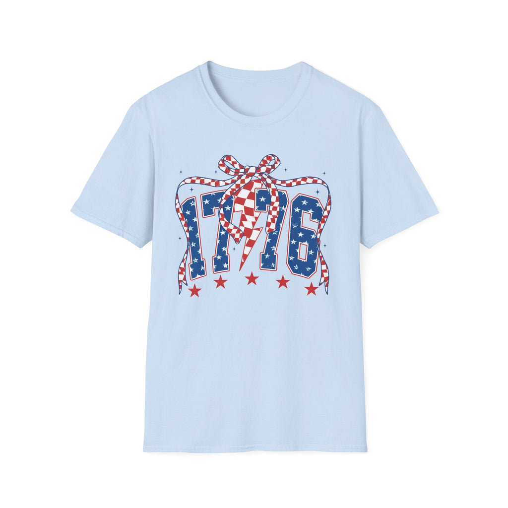 1776 Patriotic Bow Tee | Vintage Americana Graphic Tee XS–5XL | 250th Anniversary