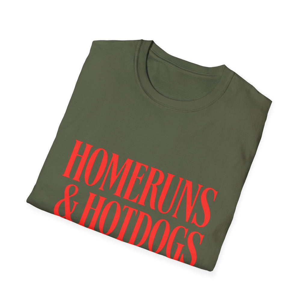 Homeruns & Hotdogs T-Shirt | Baseball Script Tee