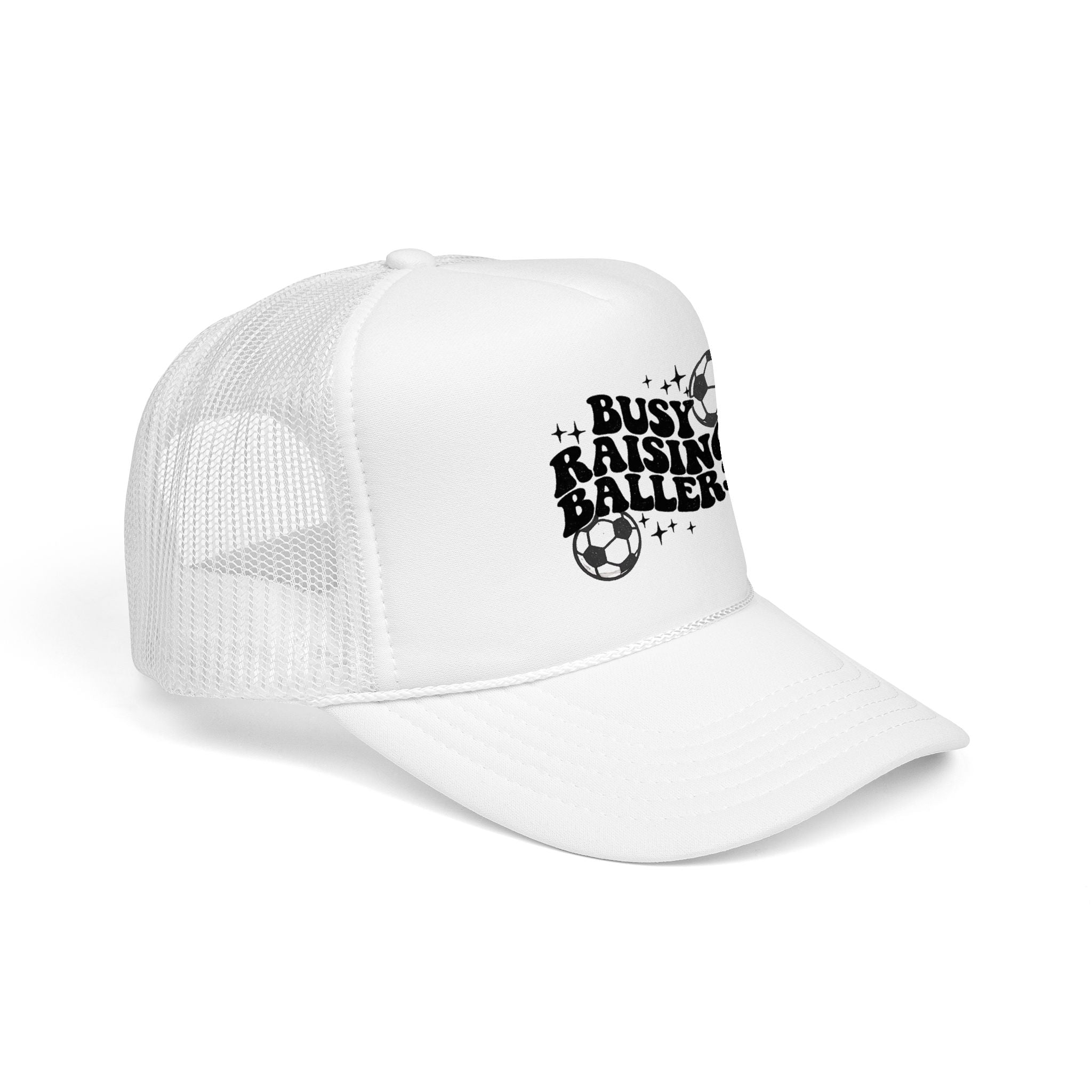 Busy Raising Ballers Foam Trucker Hat | Soccer Mom Dad Youth Sports