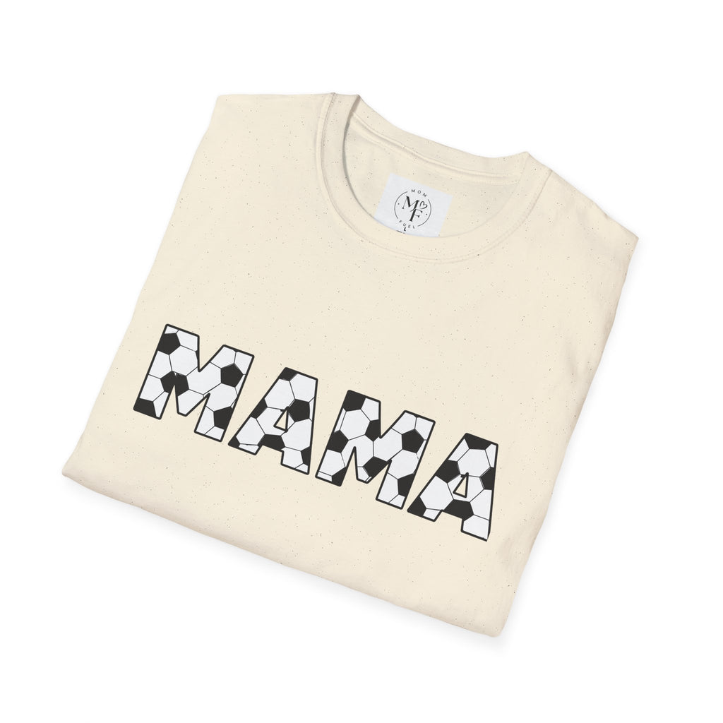 MAMA soccer block letters T-Shirt | Mom typography tee