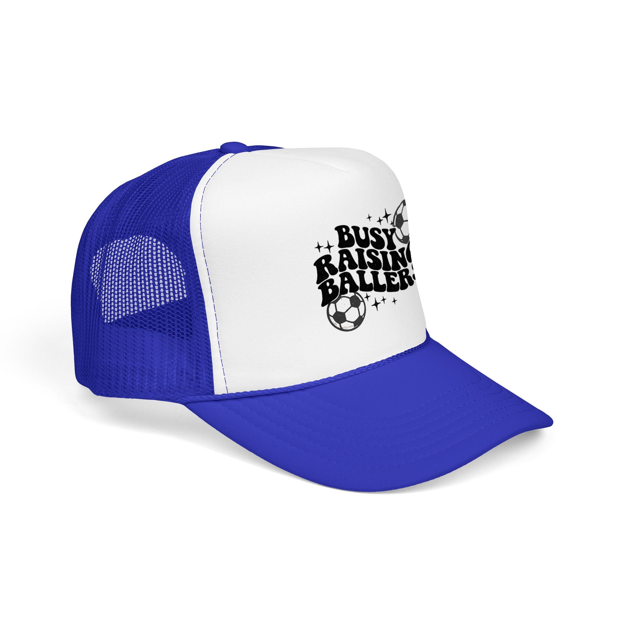 Busy Raising Ballers Foam Trucker Hat | Soccer Mom Dad Youth Sports