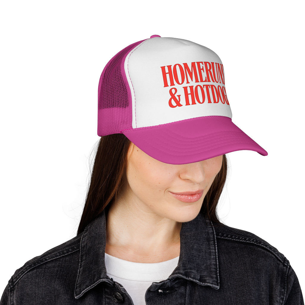 Homeruns & Hotdogs Trucker Cap | Baseball Theme Mesh Hat