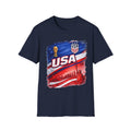 USA Soccer World Cup T-Shirt | American Flag, Statue of Liberty, Soccer Crest