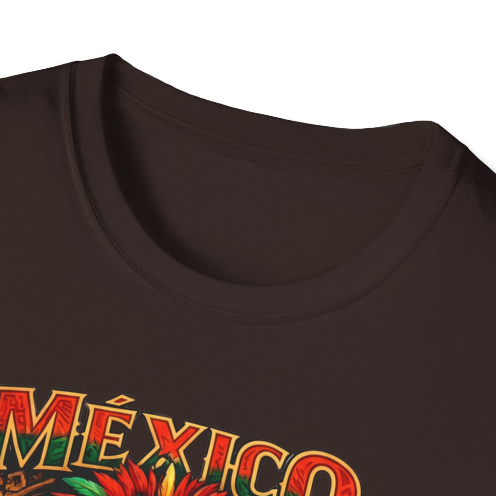 Mexico Aztec Warrior T-Shirt | Mesoamerican Pyramid Illustration