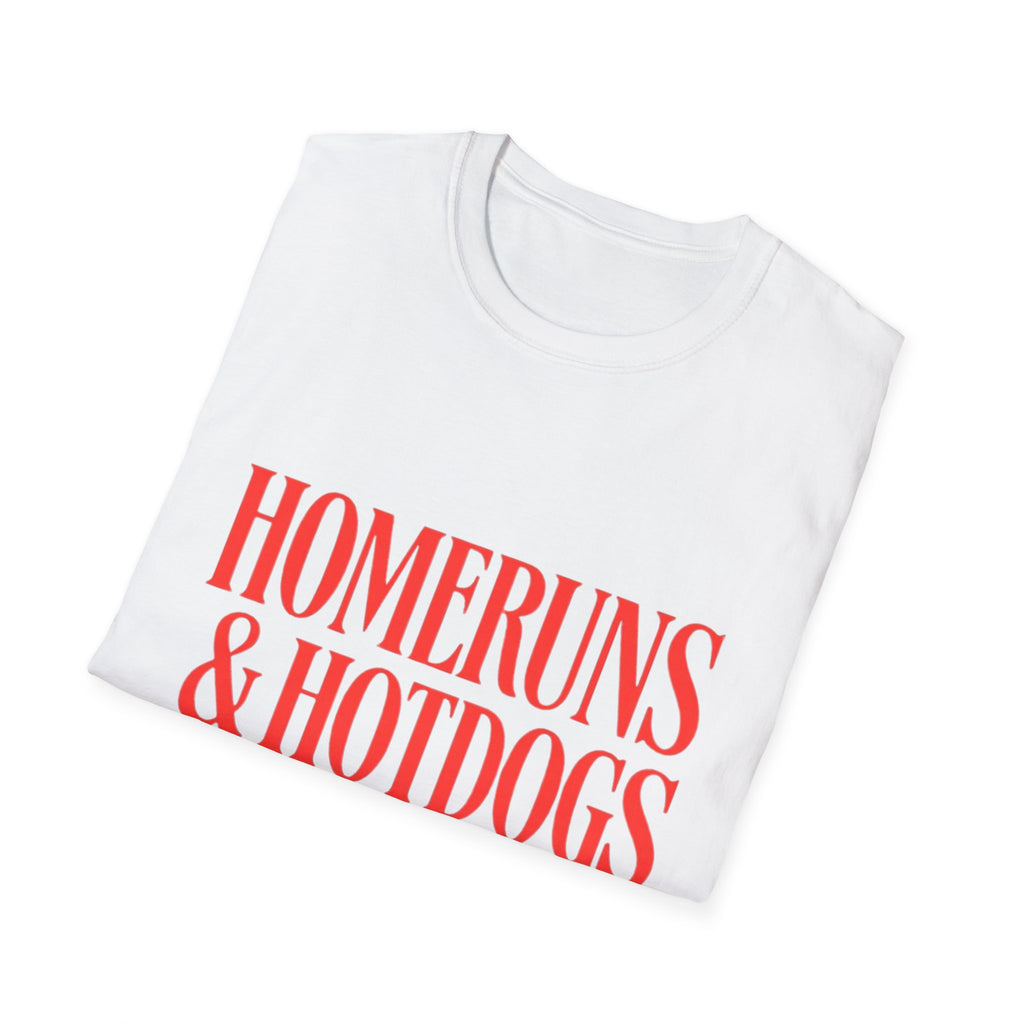 Homeruns & Hotdogs T-Shirt | Baseball Script Tee