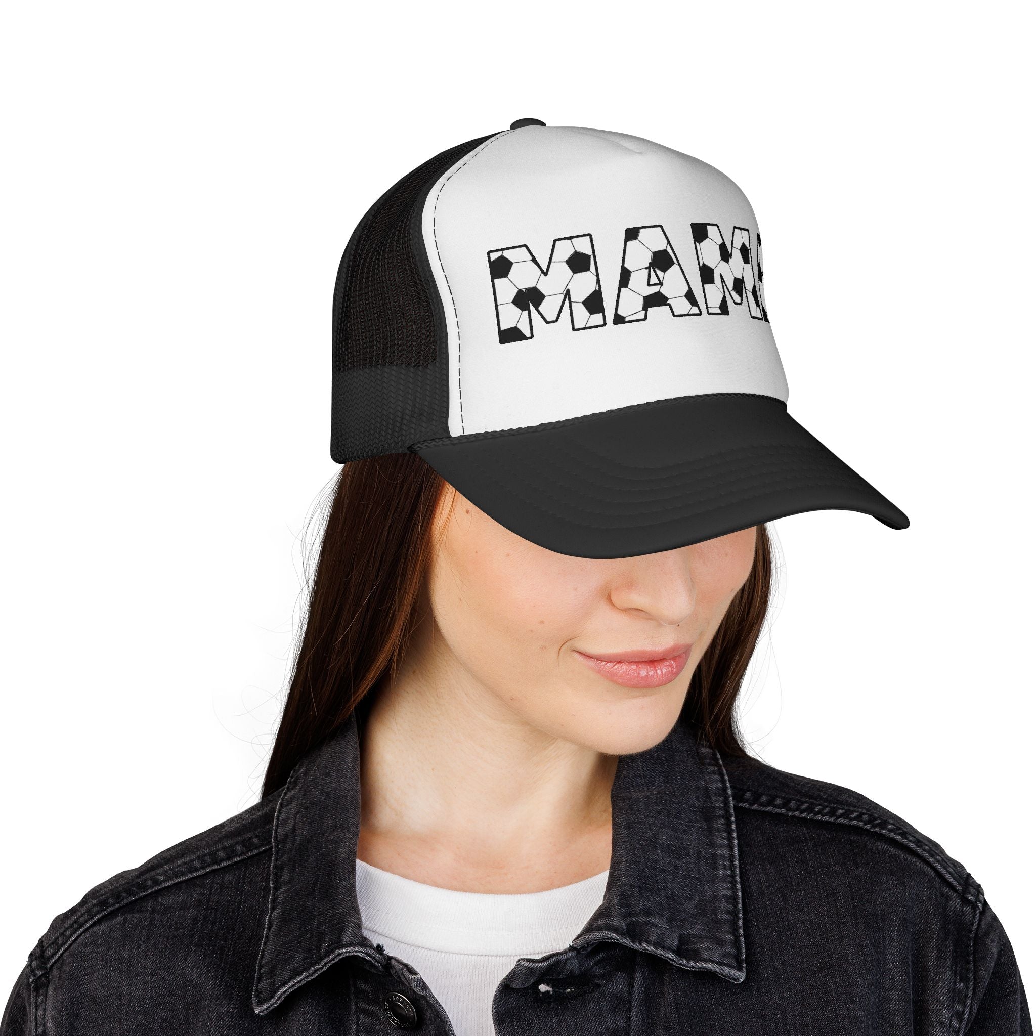 Soccer Ball MAMA Trucker Cap | Sports Mom Mesh Hat