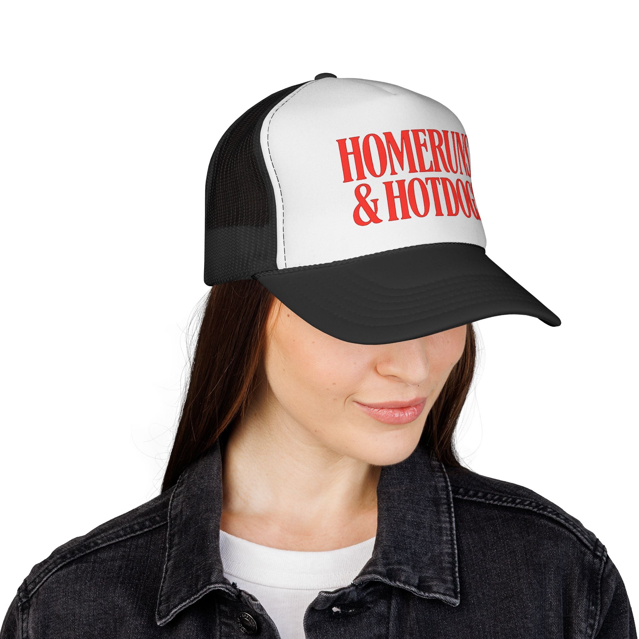 Homeruns & Hotdogs Trucker Cap | Baseball Theme Mesh Hat