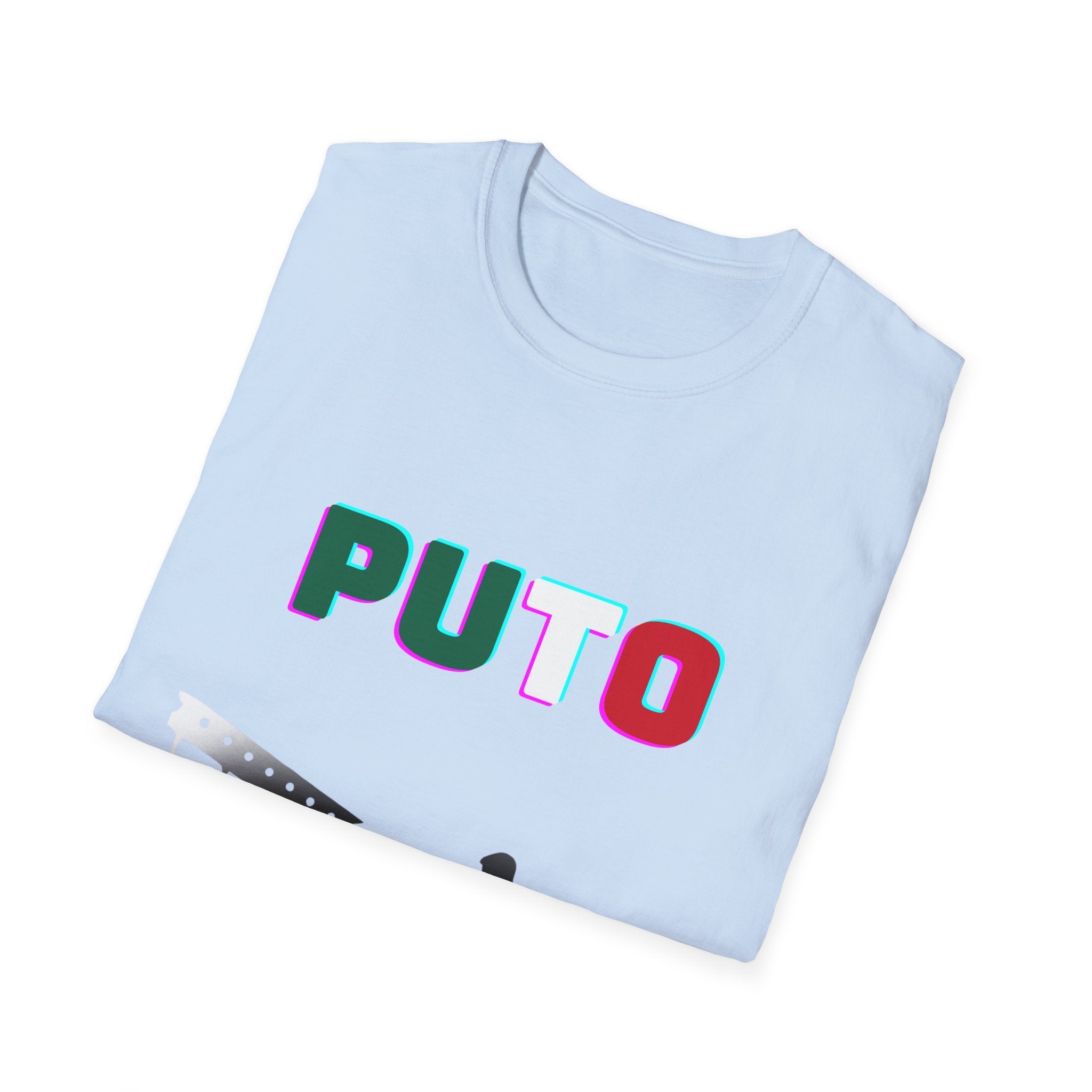 PUTO soccer penalty kick T-Shirt | stadium silhouette, bold typography
