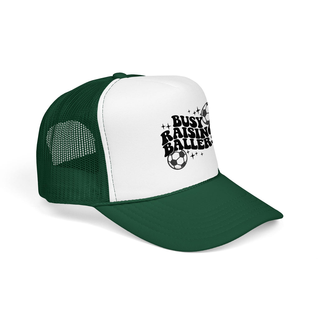 Busy Raising Ballers Foam Trucker Hat | Soccer Mom Dad Youth Sports