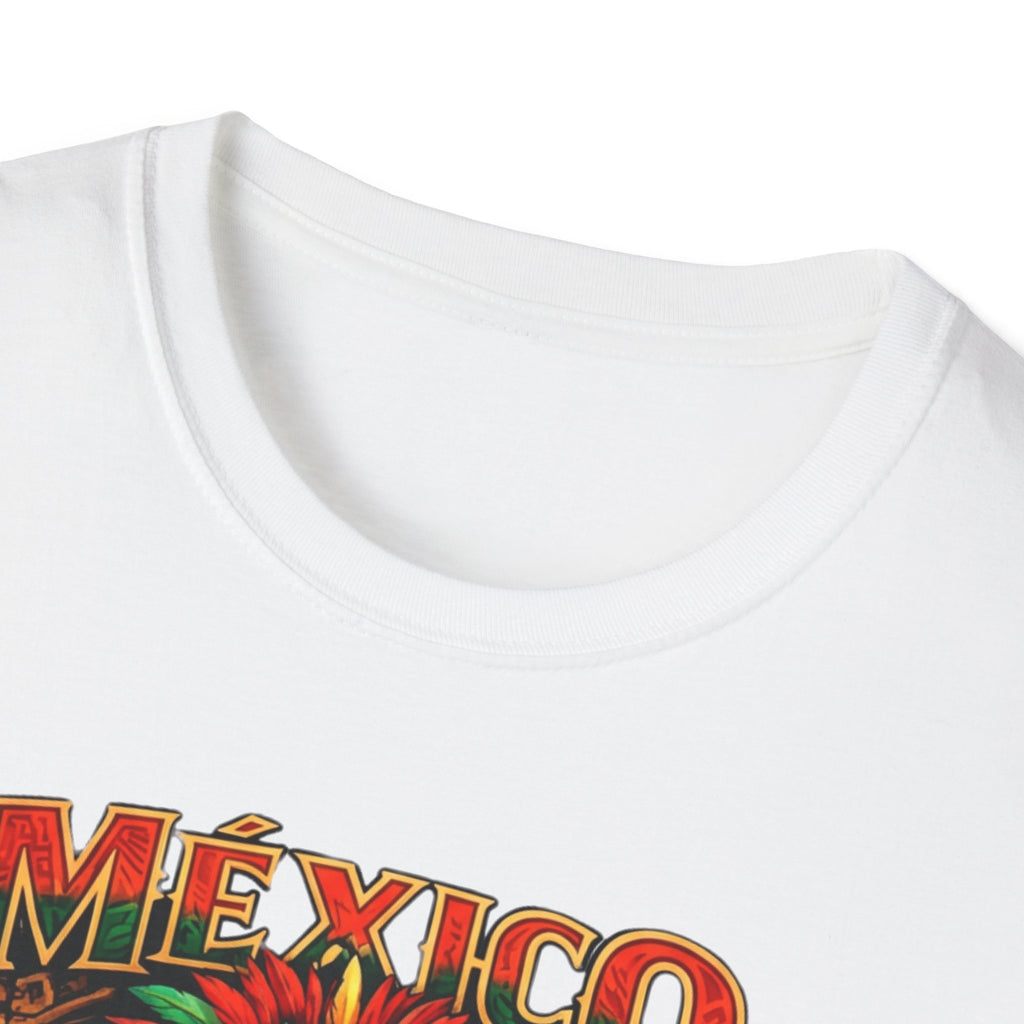 Mexico Aztec Warrior T-Shirt | Mesoamerican Pyramid Illustration