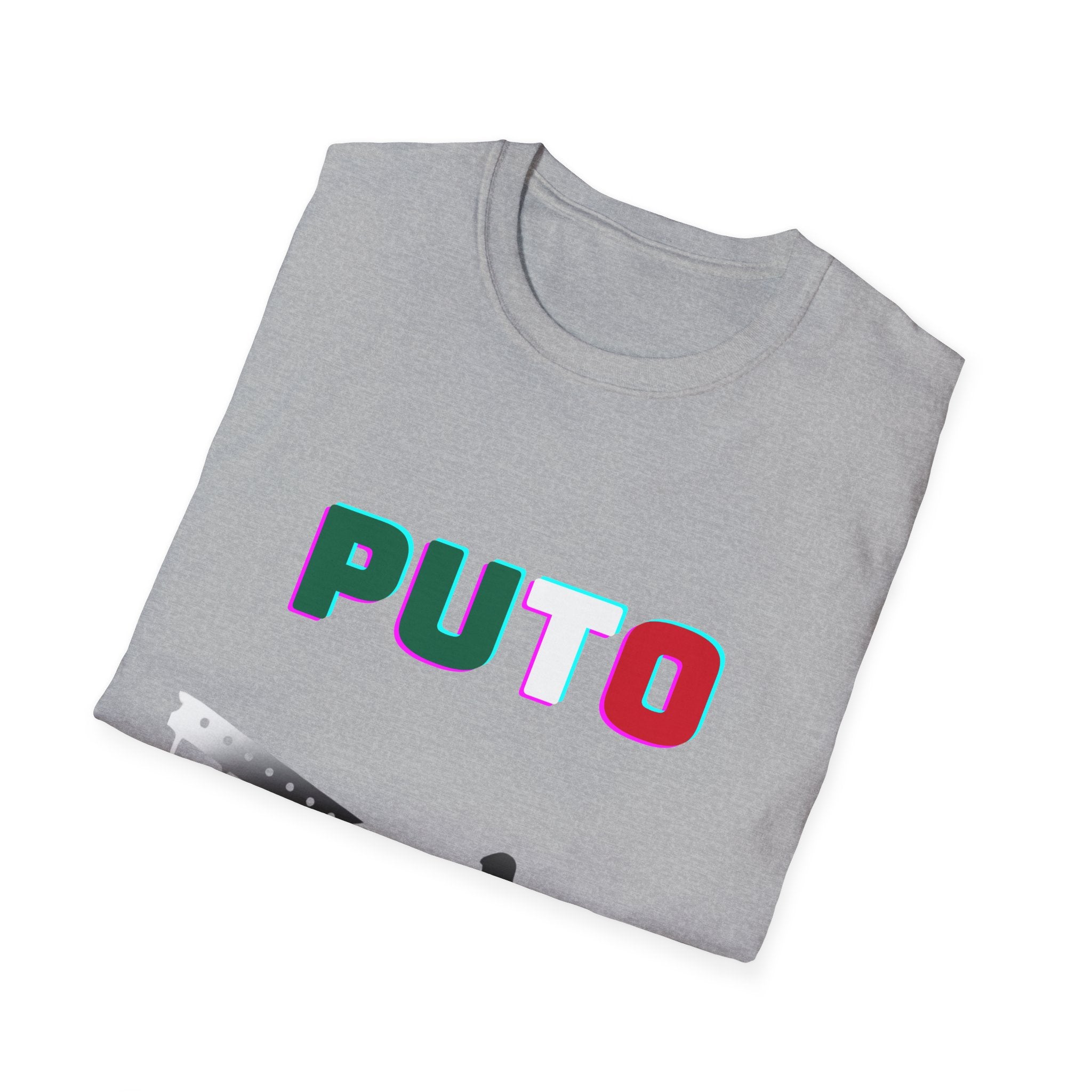 PUTO soccer penalty kick T-Shirt | stadium silhouette, bold typography