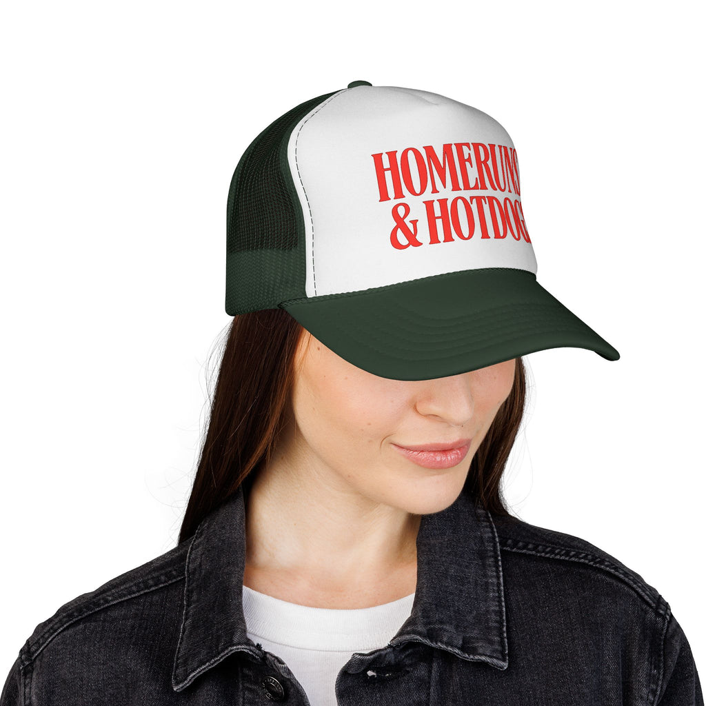 Homeruns & Hotdogs Trucker Cap | Baseball Theme Mesh Hat