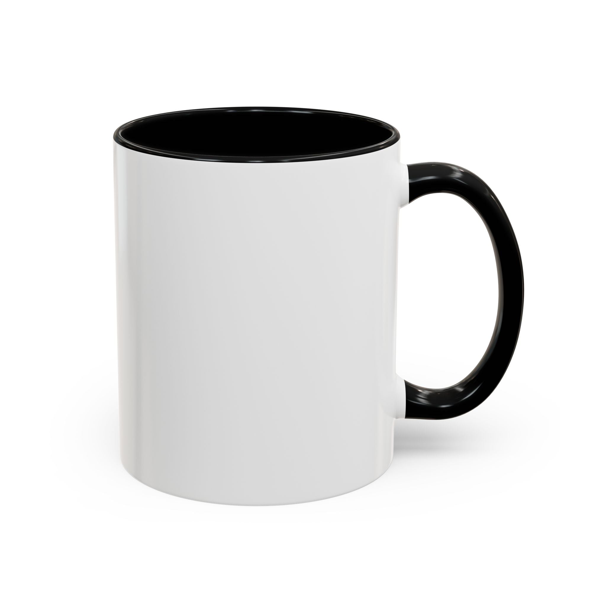Heart Script Slogan Coffee Mug | Accent Black Handle and Rim