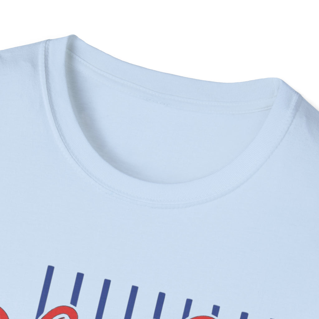 Hit the Dang Ball T-Shirt | Baseball Script Design, Striped Background