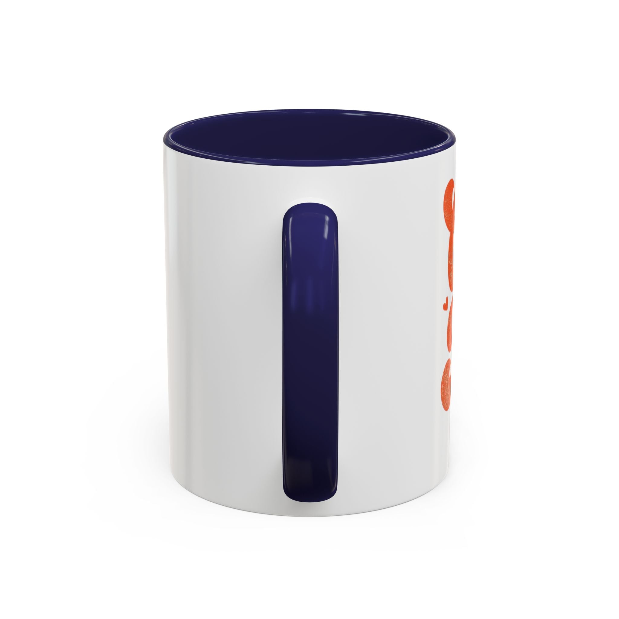 Heart Script Slogan Coffee Mug | Accent Black Handle and Rim
