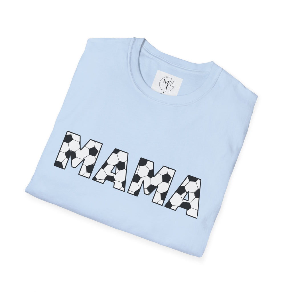 MAMA soccer block letters T-Shirt | Mom typography tee