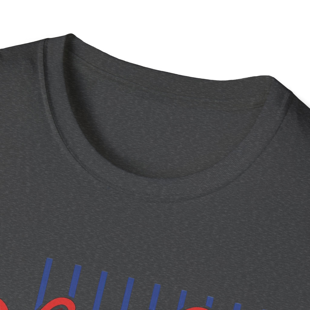 Hit the Dang Ball T-Shirt | Baseball Script Design, Striped Background