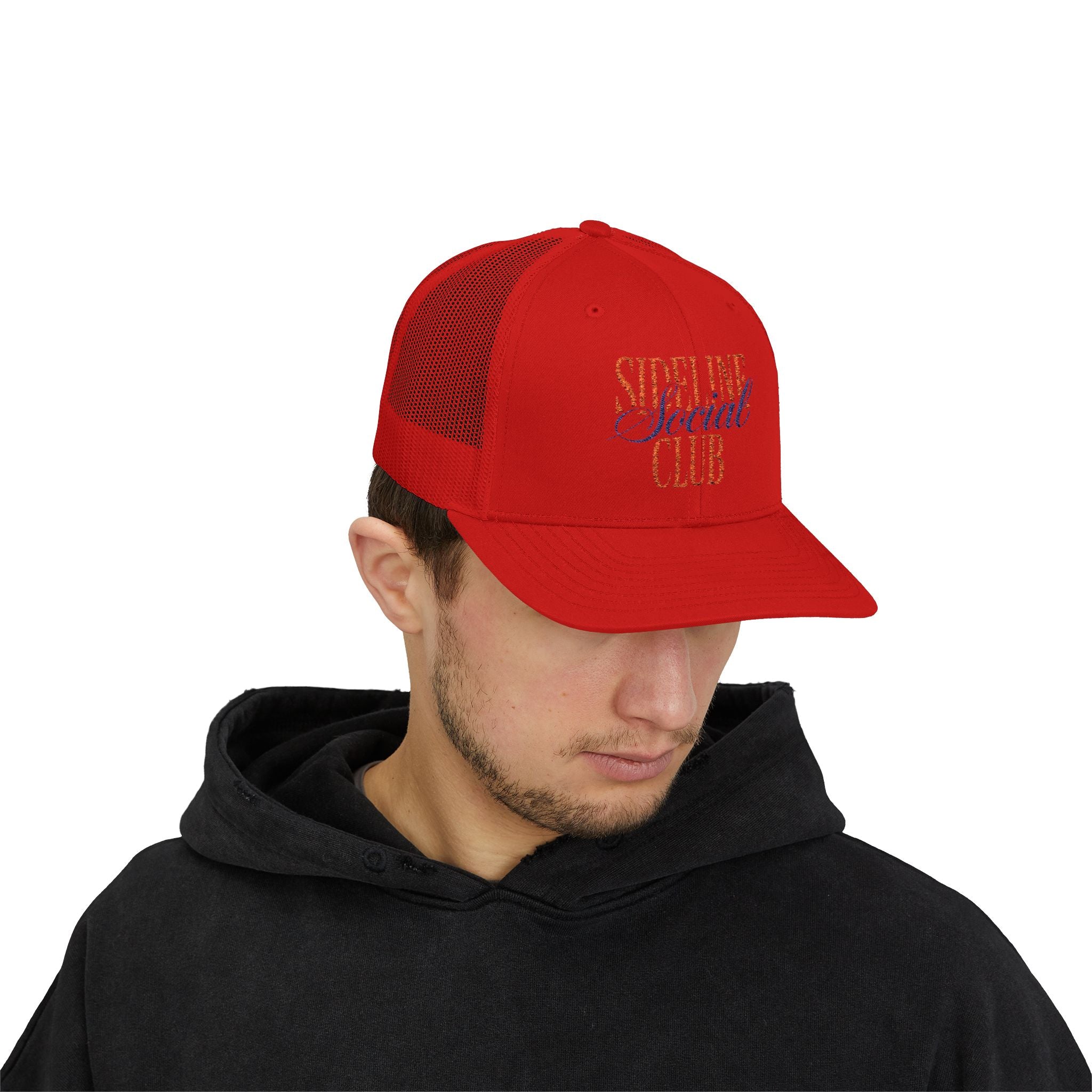 Sideline Social Club Trucker Cap | Embroidered Mesh Snapback