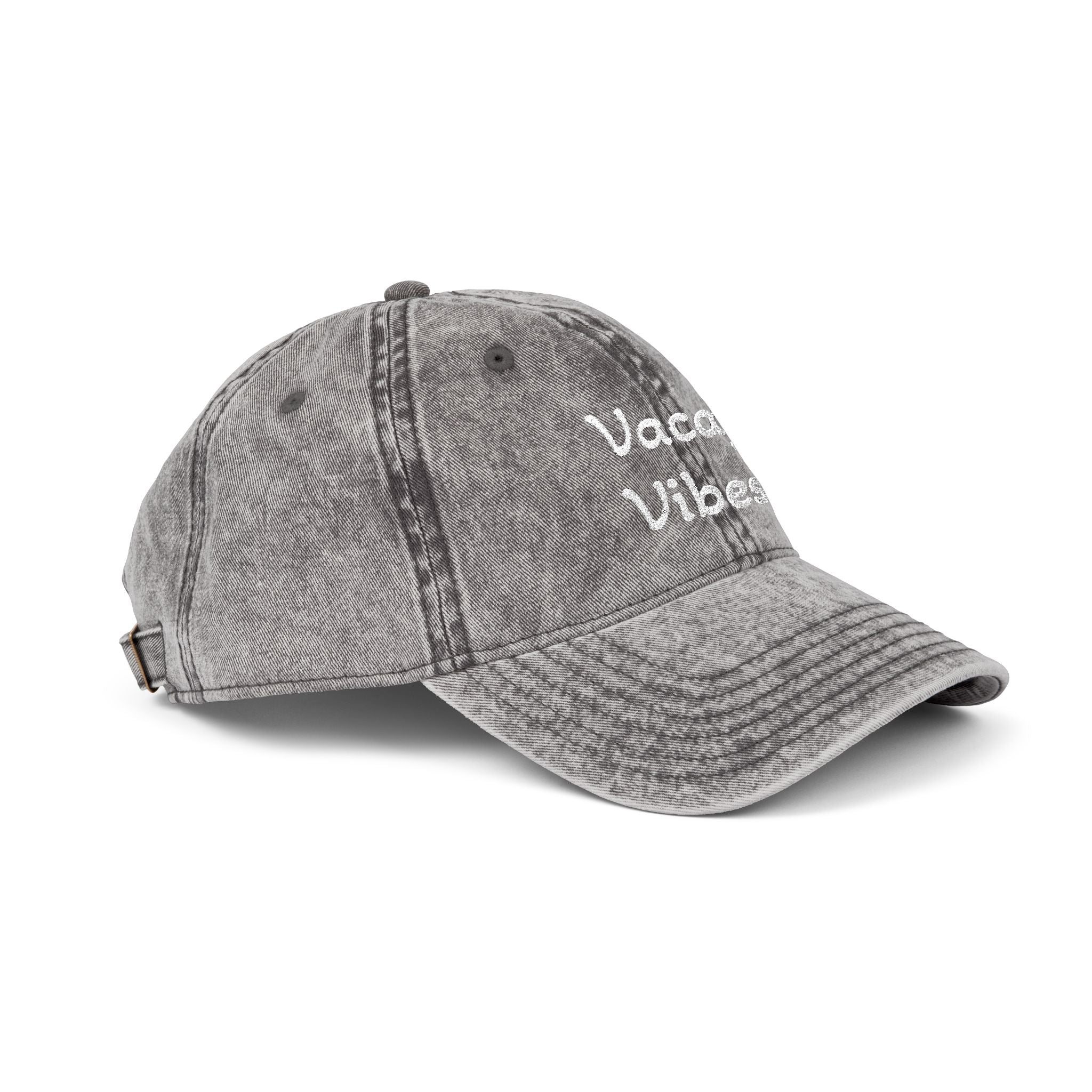 Vacay Vibes Embroidered Vintage Cap – Washed Red Baseball Hat