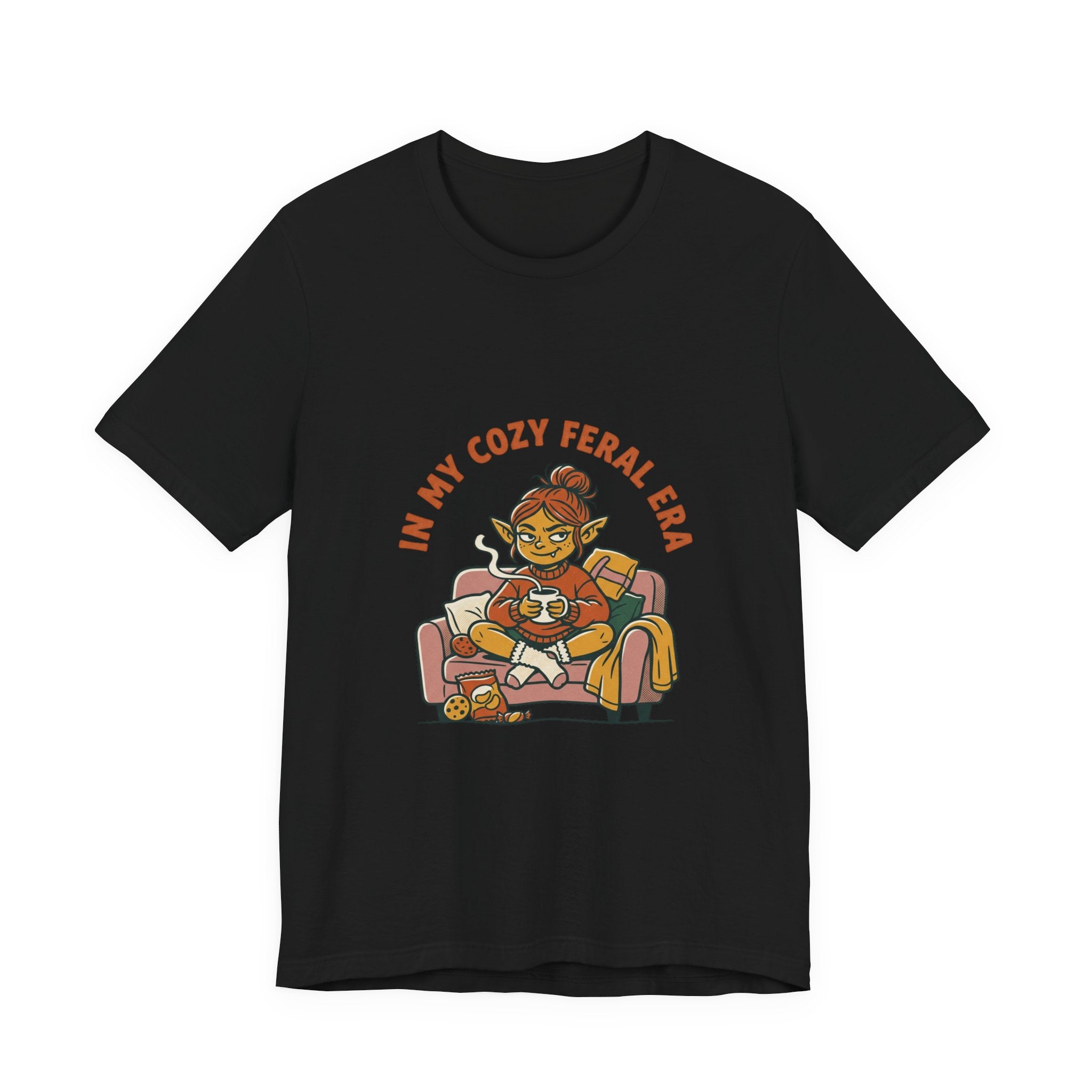 Cozy Feral Era Tee | raccoon cat opossum vintage mascot, chaotic-cute introvert