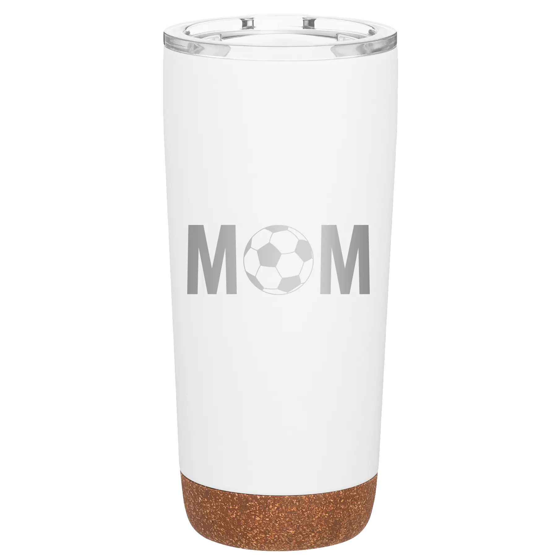 Mom Soccer 20 oz Tumbler | White