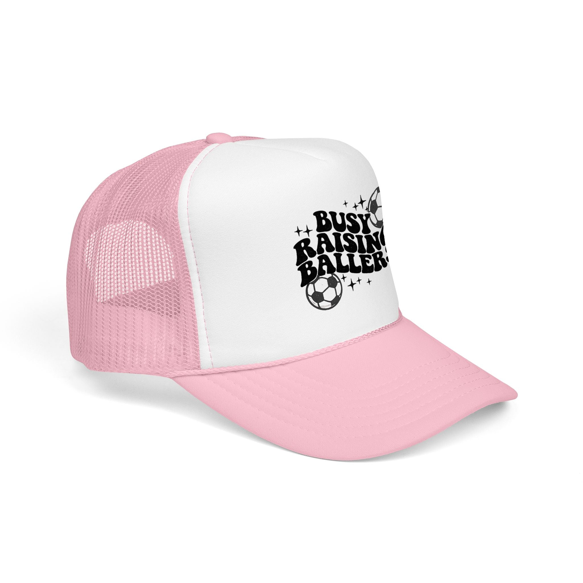 Busy Raising Ballers Foam Trucker Hat | Soccer Mom Dad Youth Sports
