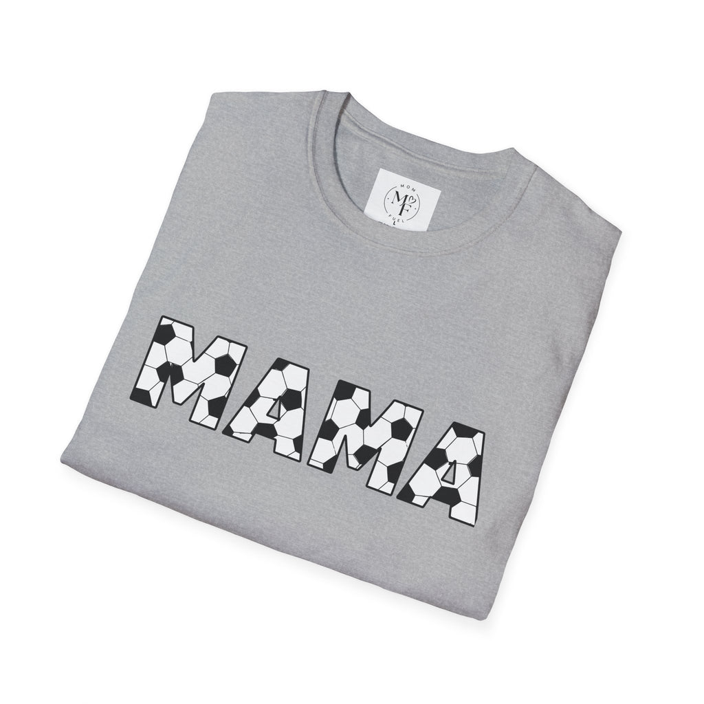MAMA soccer block letters T-Shirt | Mom typography tee