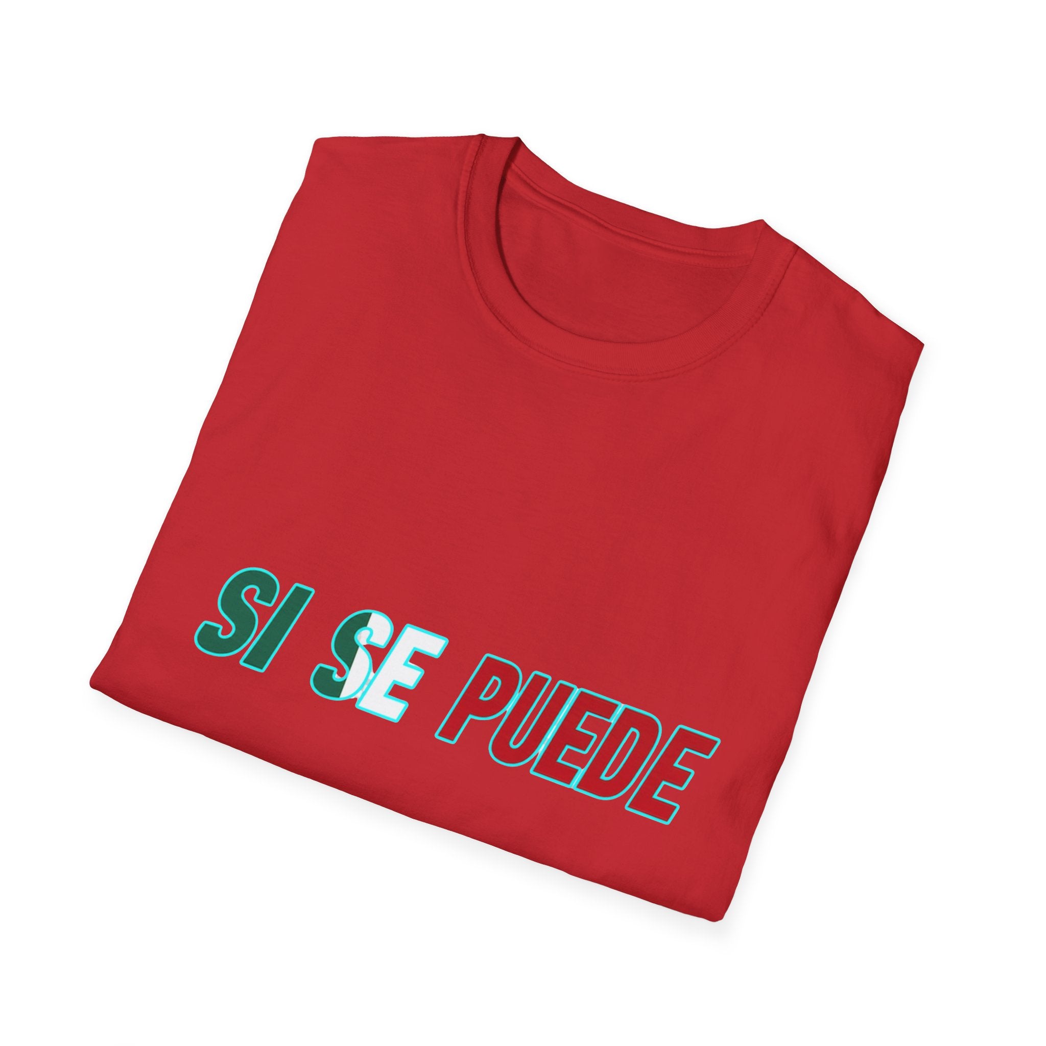 Si Se Puede T-Shirt | Spanish Empowerment Phrase, Green & Red Text