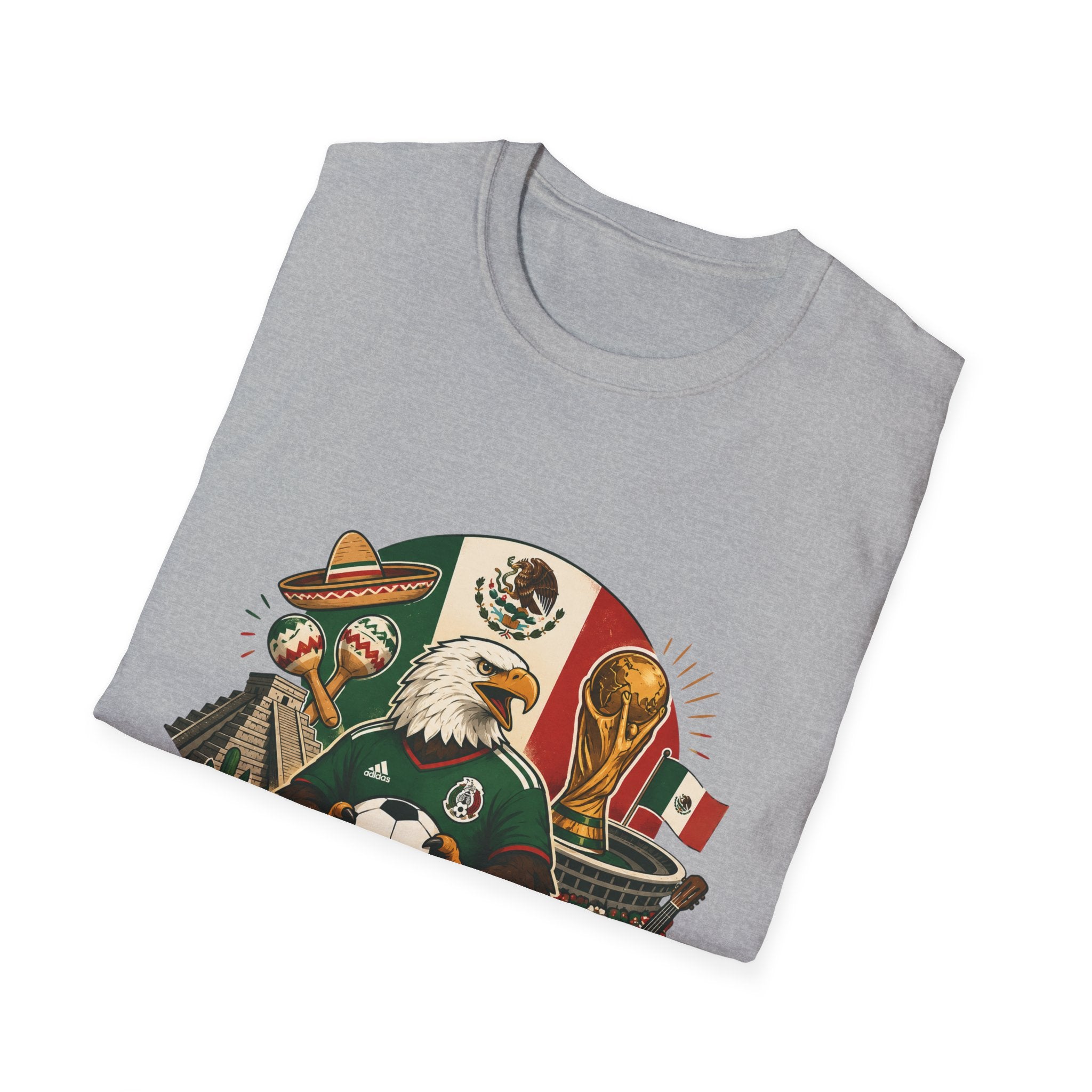Si Se Puede Mexican Soccer Crest T-Shirt | Eagle, Sombrero, Football, Flag