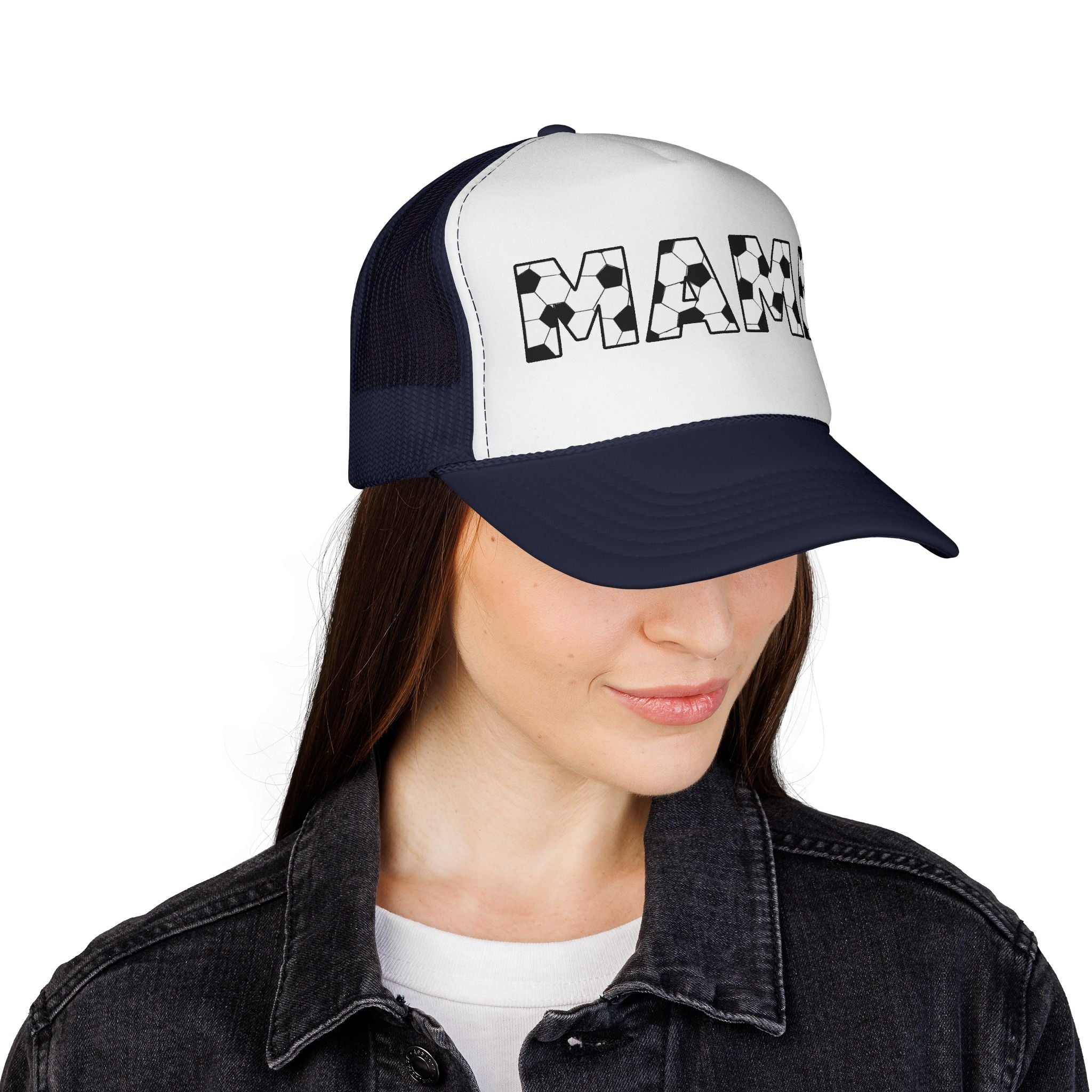 Soccer Ball MAMA Trucker Cap | Sports Mom Mesh Hat
