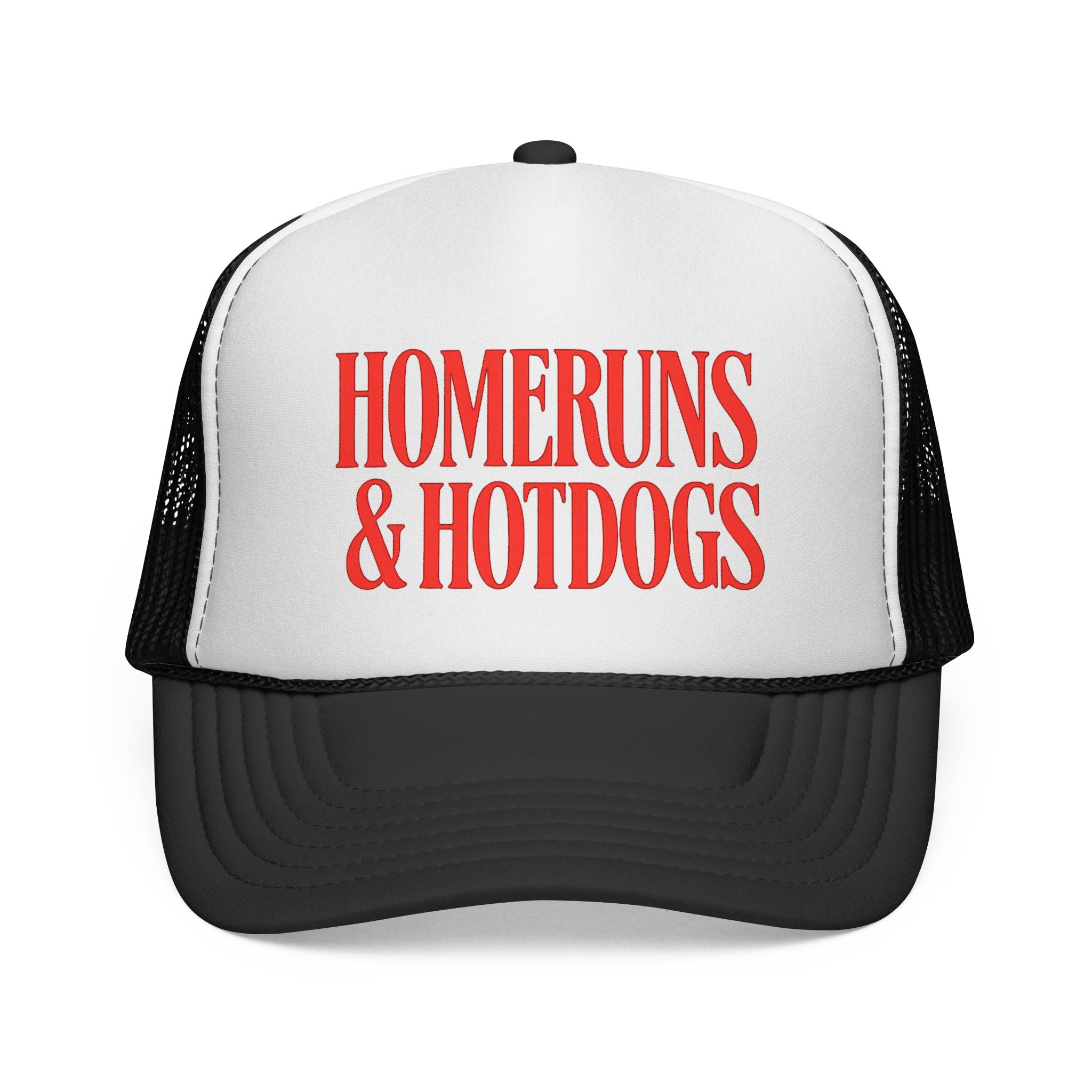 Homeruns & Hotdogs Trucker Cap | Baseball Theme Mesh Hat