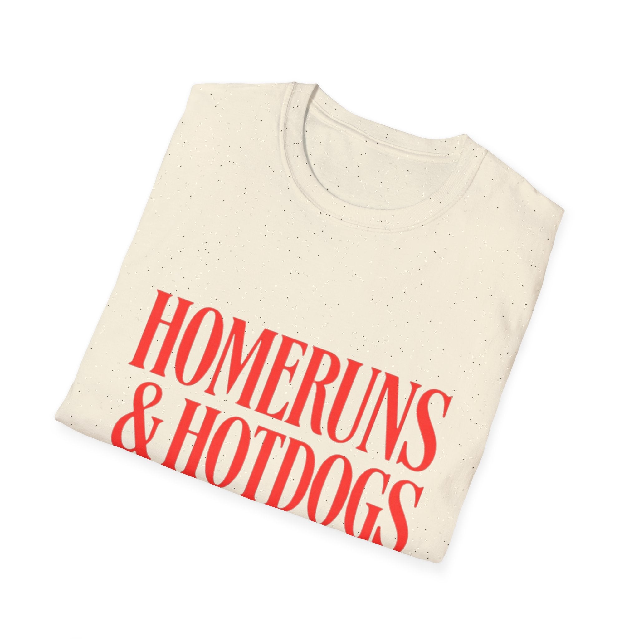 Homeruns & Hotdogs T-Shirt | Baseball Script Tee