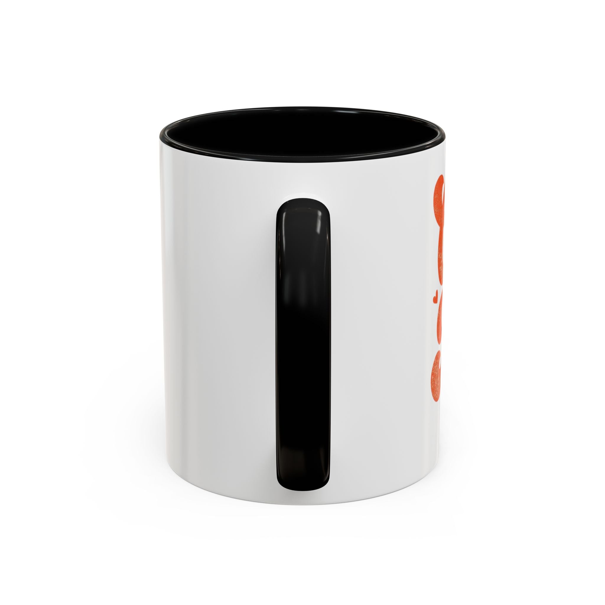 Heart Script Slogan Coffee Mug | Accent Black Handle and Rim