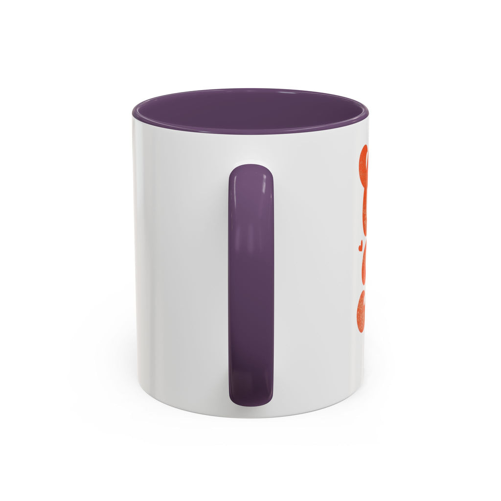 Heart Script Slogan Coffee Mug | Accent Black Handle and Rim