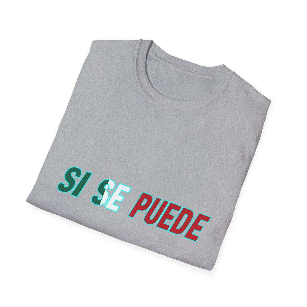 Si Se Puede T-Shirt | Spanish Empowerment Phrase, Green & Red Text