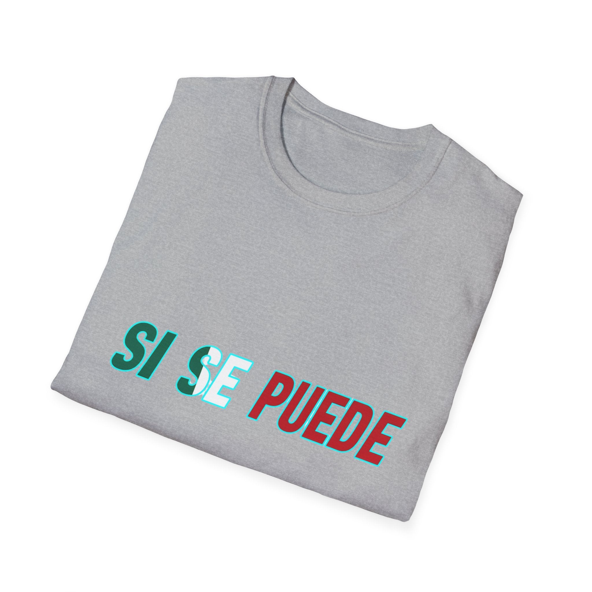 Si Se Puede T-Shirt | Spanish Empowerment Phrase, Green & Red Text