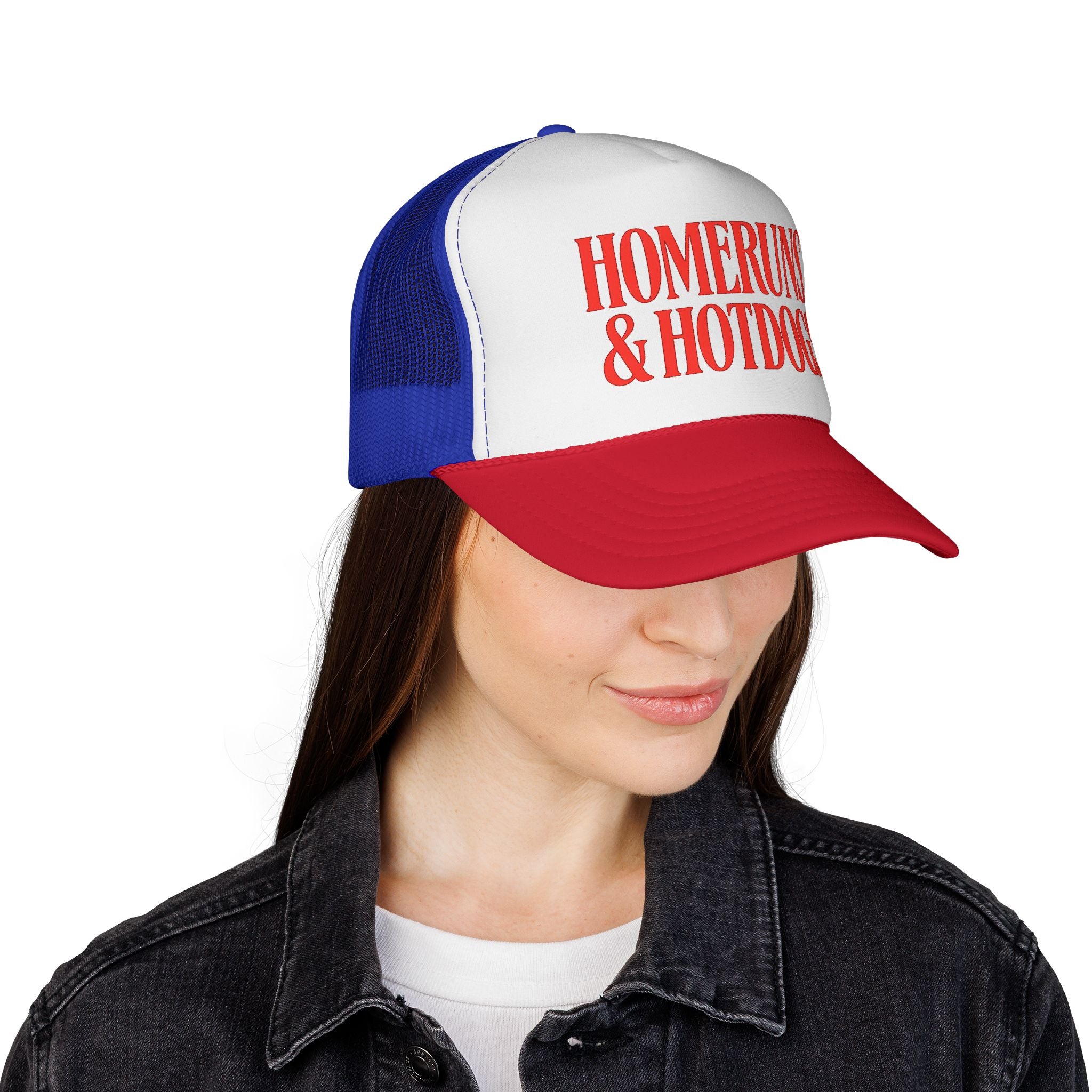 Homeruns & Hotdogs Trucker Cap | Baseball Theme Mesh Hat