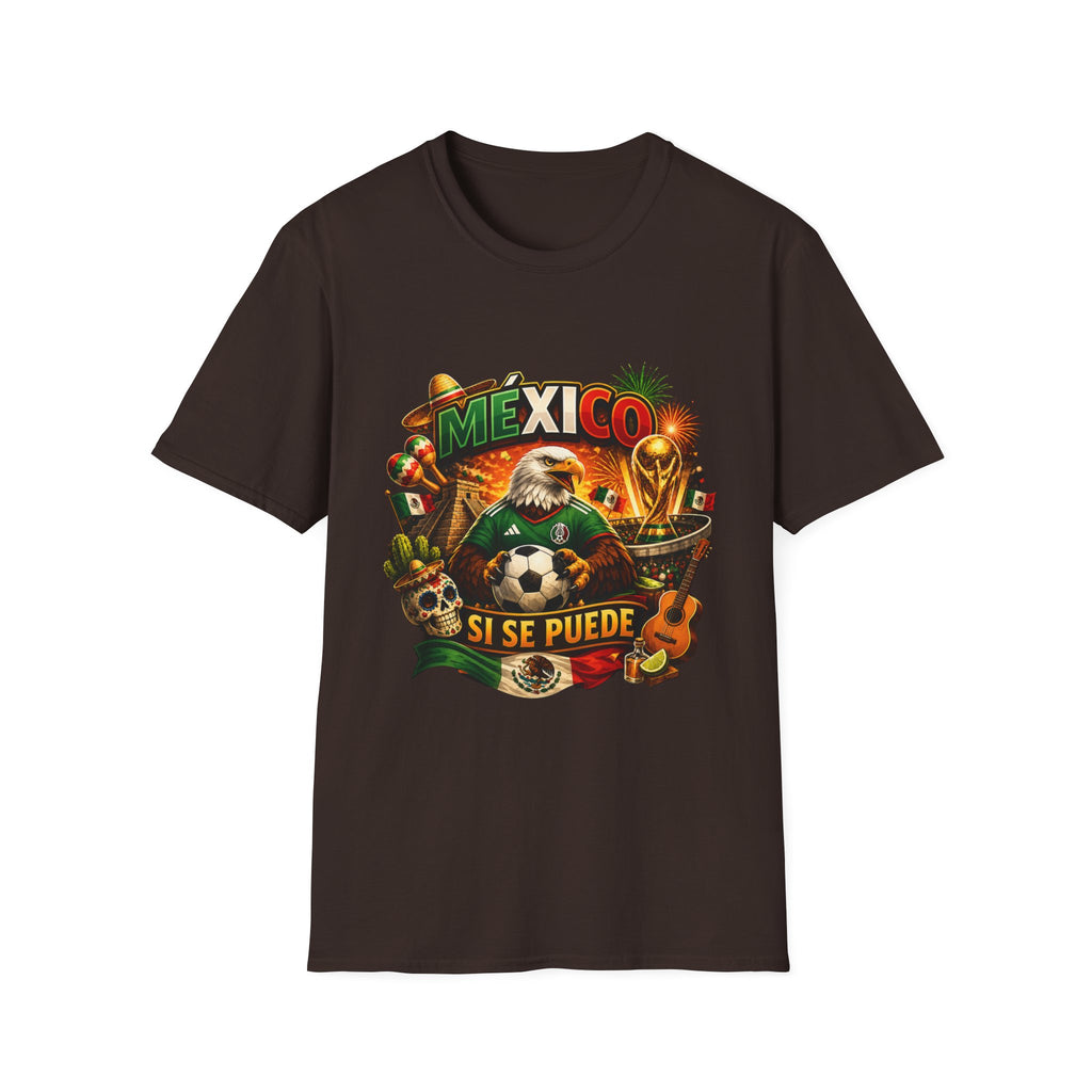 Mexico Si Se Puede T-Shirt | Mexican Eagle, Soccer, Guitar, Sombrero