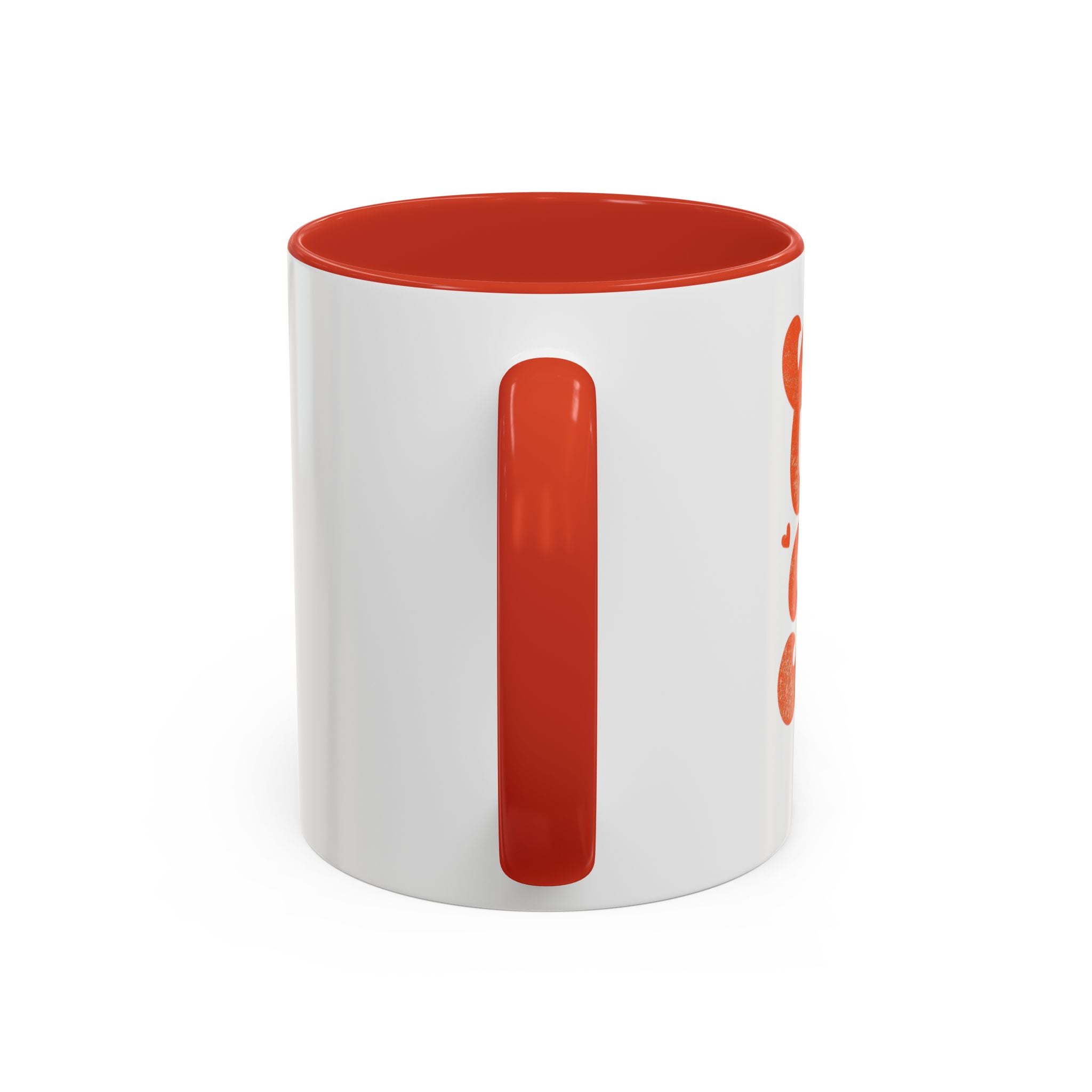 Heart Script Slogan Coffee Mug | Accent Black Handle and Rim