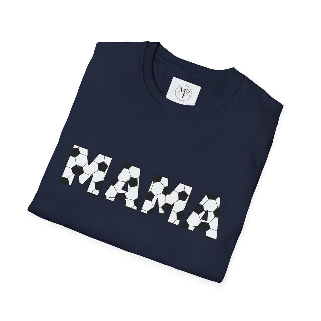 MAMA soccer block letters T-Shirt | Mom typography tee