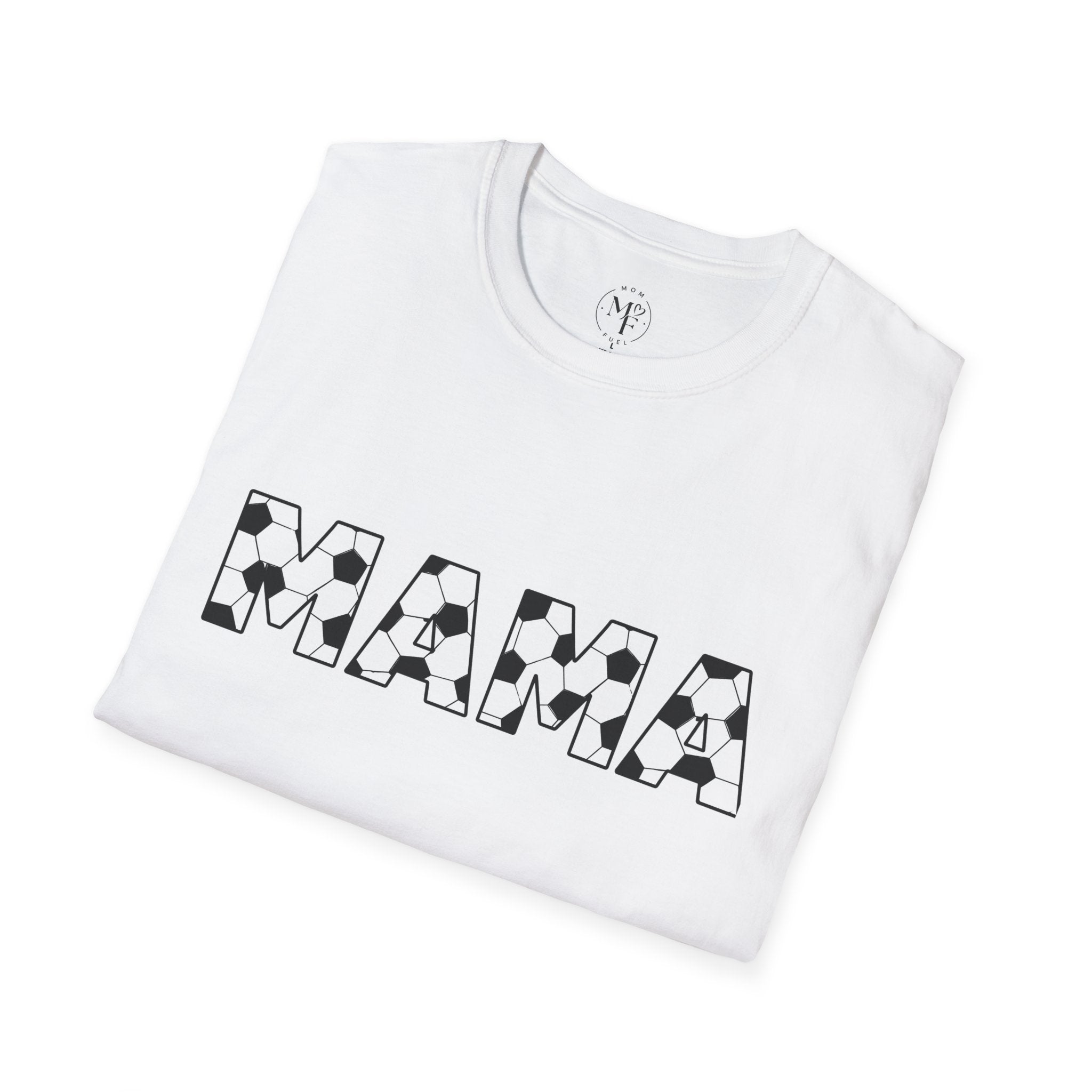 MAMA soccer block letters T-Shirt | Mom typography tee