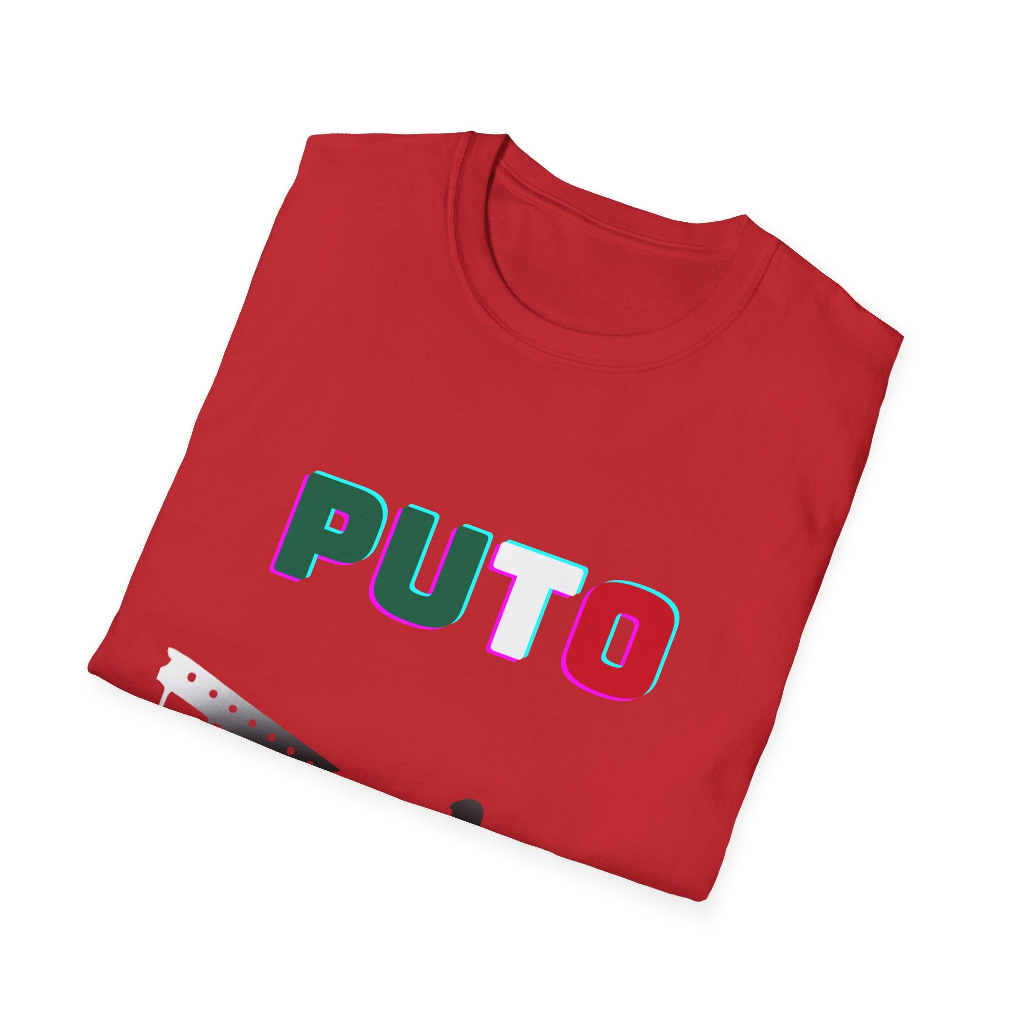 PUTO soccer penalty kick T-Shirt | stadium silhouette, bold typography