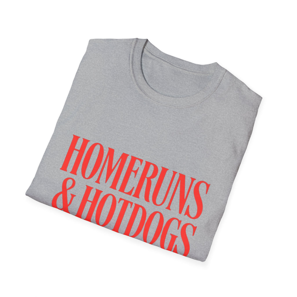 Homeruns & Hotdogs T-Shirt | Baseball Script Tee