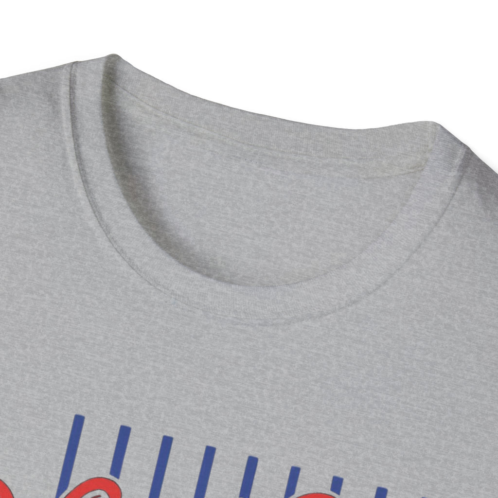 Hit the Dang Ball T-Shirt | Baseball Script Design, Striped Background